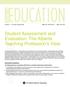 Student Assessment and Evaluation: The Alberta Teaching Profession s View