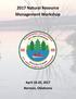2017 Natural Resource Management Workshop