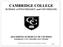 CAMBRIDGE COLLEGE SCHOOL of PSYCHOLOGY and COUNSELING