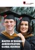 MASTER OF BUSINESS ADMINISTRATION GLOBAL BUSINESS