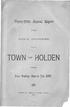 Thirty-Fifth Annual Report OF THE TOWN OFFICERS OF THE. TOWNofHOLDEN FOB THE. Year Ending March 7th, PRINTED BY THOMAS W. BURR, BANGOR.