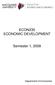 ECON235 ECONOMIC DEVELOPMENT. Semester 1, Department of Economics
