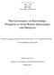 The Governance of Knowledge: Perspectives from Brunei Darussalam and Malaysia