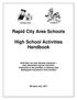Rapid City Area Schools. High School Activities Handbook