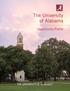 The University of Alabama. Opportunity Profile