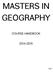 MASTERS IN GEOGRAPHY