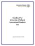 Handbook for University of Ballarat International Students