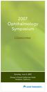 2007 Ophthalmology Symposium