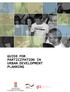 GUIDE FOR PARTICIPATION IN URBAN DEVELOPMENT PLANNING