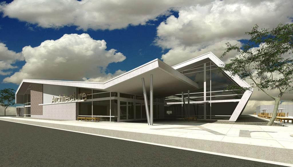 Front view proposed addition New Building Status Summer 2013 In light of current conditions and changes in educational technology the Department has decided to spend a portion of the Juliana Terian