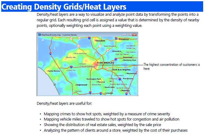 A. Maptitude User Guide: an overview of density grid options
