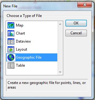 From the File menu in the menu bar across the top of your Maptitude screen,
