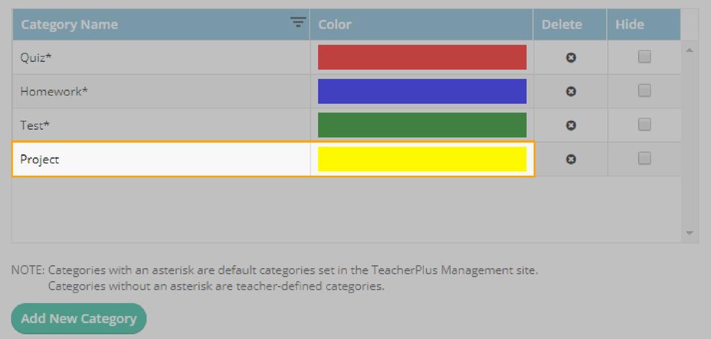 10.3 Edit Assignment Categories Once you've created assignment categories, you can edit them at any time.