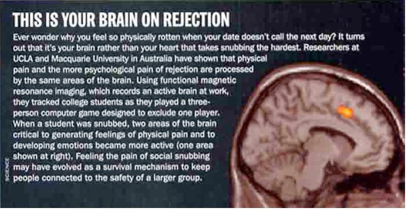Does Rejection Hurt? (Eisenberger et al.