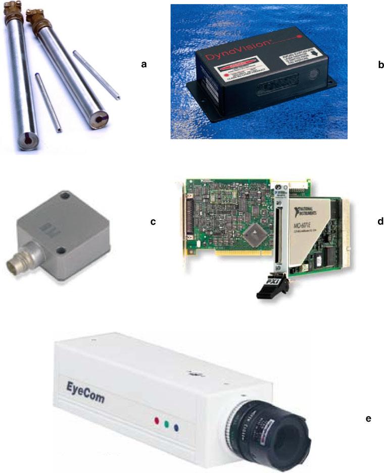 WEBSHAKER 103 Figure 3 (a) Macro sensors DC 750-3000 LVDT. (b) Laser Measurement International SPR-04 single point sensor. (c) PCB Model 3701 accelerometer.