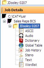 Stenograph writers and Case CATalyst software information Appendix 8C Manage Jobs Audio subfile: If AudioSync is set to record to the current directory,