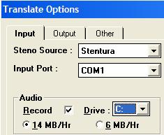 Stenograph writers and Case CATalyst software information Appendix 8C Case CATalyst version 3.x Audio input: Internal or external microphone will work. Translation options: 1.