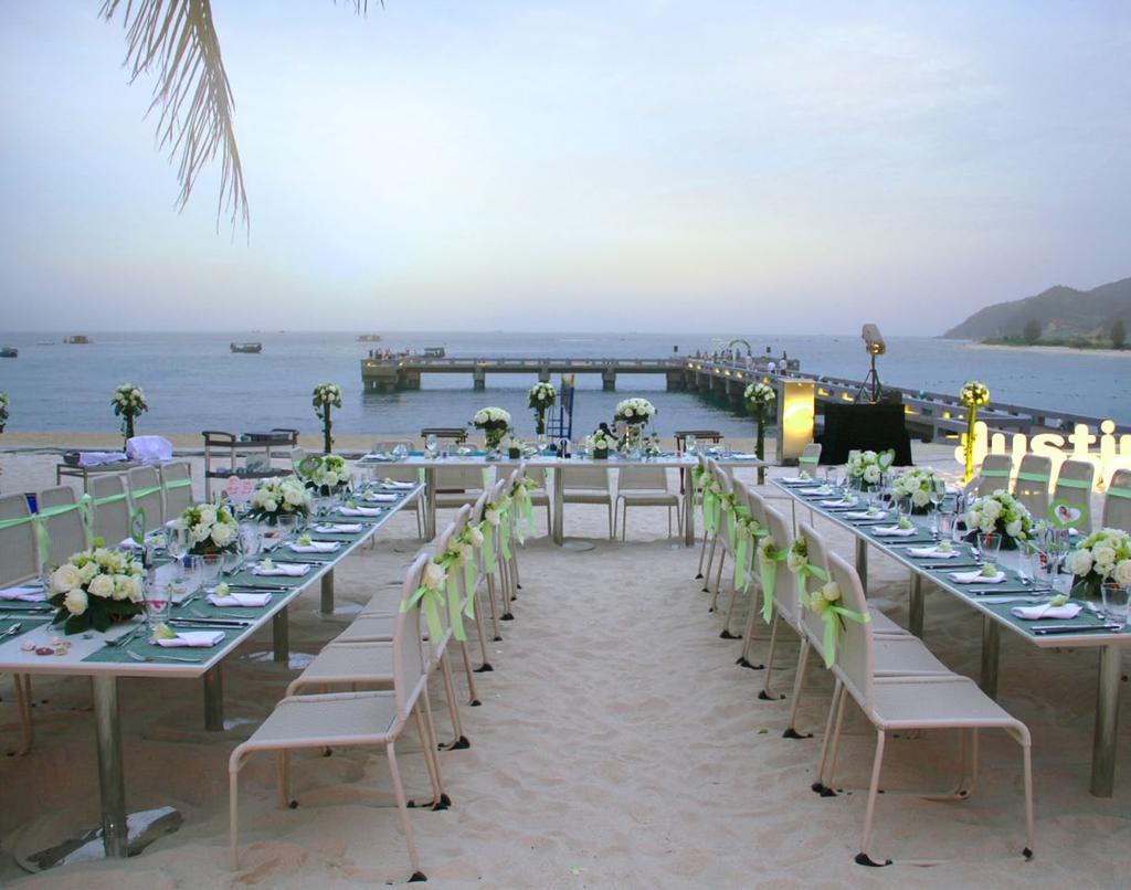 insider locations Dine in style on the white sands along the South China Sea If you are looking for an event with a difference, why not enjoy a cocktail or dinner party along the beautiful sandy