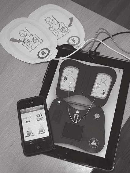 control of the AED trainer on the tablet in order to change scenarios or simulate various conditions such as low battery or poor connection of pads.