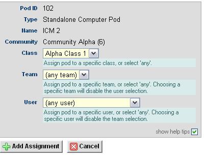 3.4.2 Step 2 - Community Level Assignment for Pod 2 As in example 1, we assume that administrative responsibility for Community Alpha has been delegated to instructor alpha_ca.