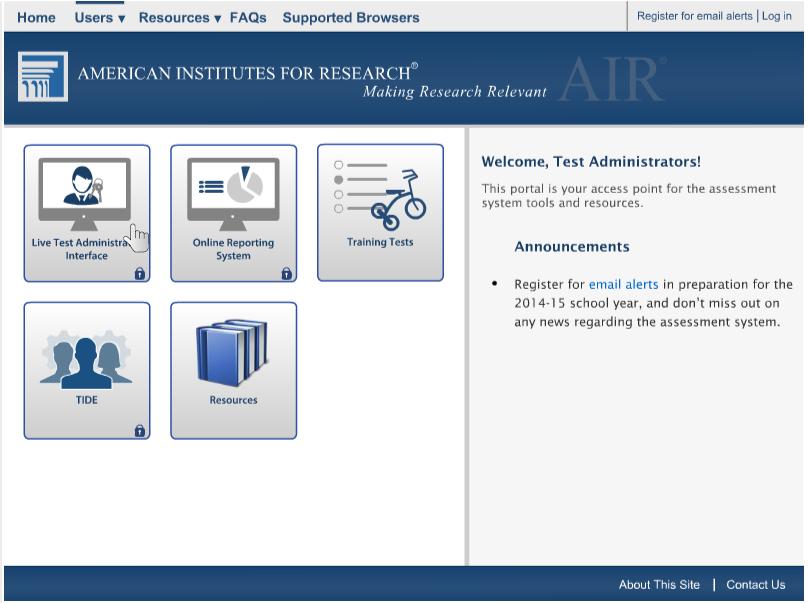 TA Features Slide 6: The TA Certification Course states that TAs should select the Live Test Administrator Interface in order to access the TA Interface for online