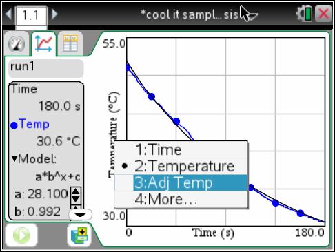 10 Cool It Name Student Activity Class 10. To see the graph of the Adjusted Temp as a function of time, click on the Temperature label along the dependent axis of the graph and change it to Adj Temp.