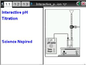 81 Interactive ph Titration SCIENCE NSPIRED Science Objectives Students will observe how the features of a weak acid-strong base titration curve change when varying the acid ionization constant