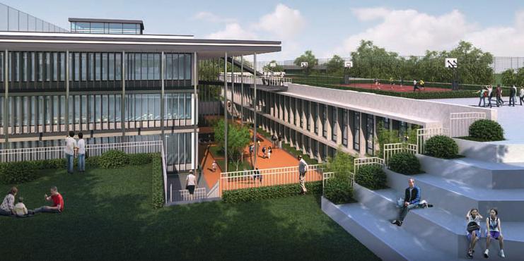 The Beijing Campus HD Beijing is located on a beautiful site next to Dongba Park, surrounded by idyllic, green space.