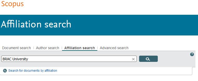 Affiliation Search Under "Affiliation