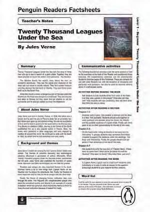 Penguin Readers Factsheet CD-ROM 0-13-041546-4 Penguin Readers Teacher s Guide Offers suggestions for developing lesson plans, setting up a class library, and using the readers as a basis for