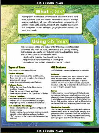 GIS Maps The Geographic-Information Systems or GIS maps folder contains sample lesson plans.