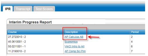 View assignment score detail Click the assignment link for the assignment you want to view.