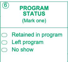 Program Status Update Record Box 6 2016