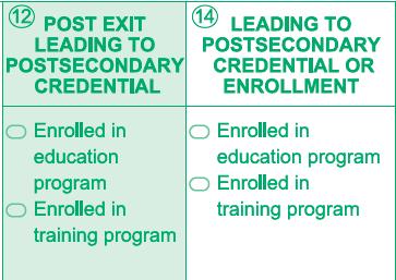 Postsecondary Credential Update Record Boxes 12 and 14