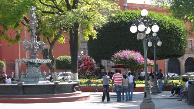 You will find beautiful plazas