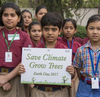Under this campaign, around 25 schools joined the movement and conducted a tree plantation drive on 21st April at sharp 8:00 AM in their school campus and celebrated Earth Day 2017.