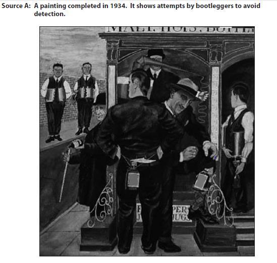 Paper2: (Section A) The French Revolution Example Answers Part (a), 3 marks What can you learn from Source A about Prohibition? Candidate A We can see from some men in the painting.