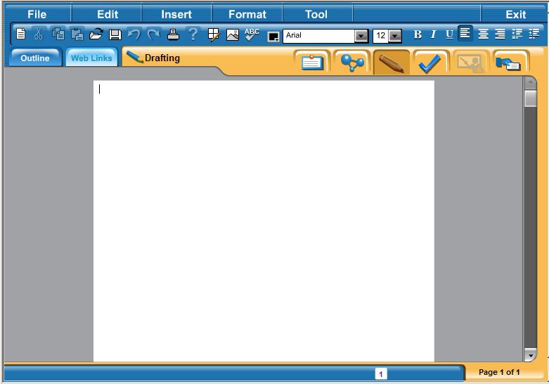 This is the drafting tool where students have the opportunity to write free form or respond to prompts or questions. They can electronically submit their writing to the teacher.