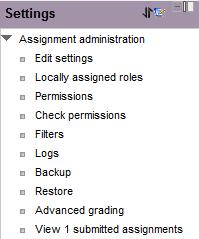 Additional Options Assignment Settings Menu 1. When you enter the grading area for an assignment you have the option to display all grades or to display only the assignments that need to be graded. 2.