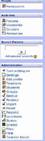 Getting Started with MOODLE Setting up your class.