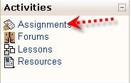 Submitting Assignments Click here to view a video on submitting assignments in Moodle. This icon represents an assignment to be turned in.