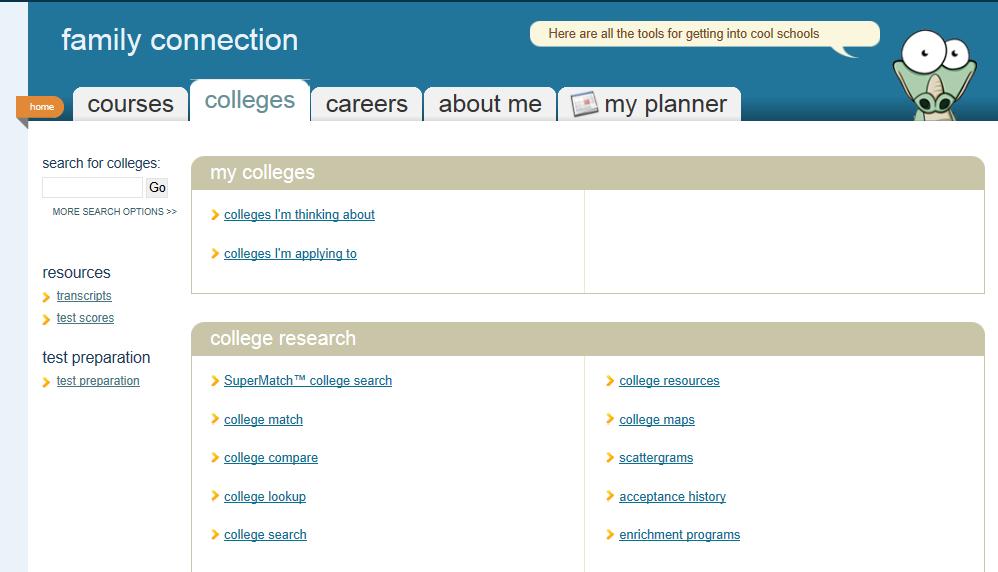 What is it? Naviance Family Connection Junior Year Naviance Family Connection is a web-based program that allows you and your parents to organize and manage your college search process.