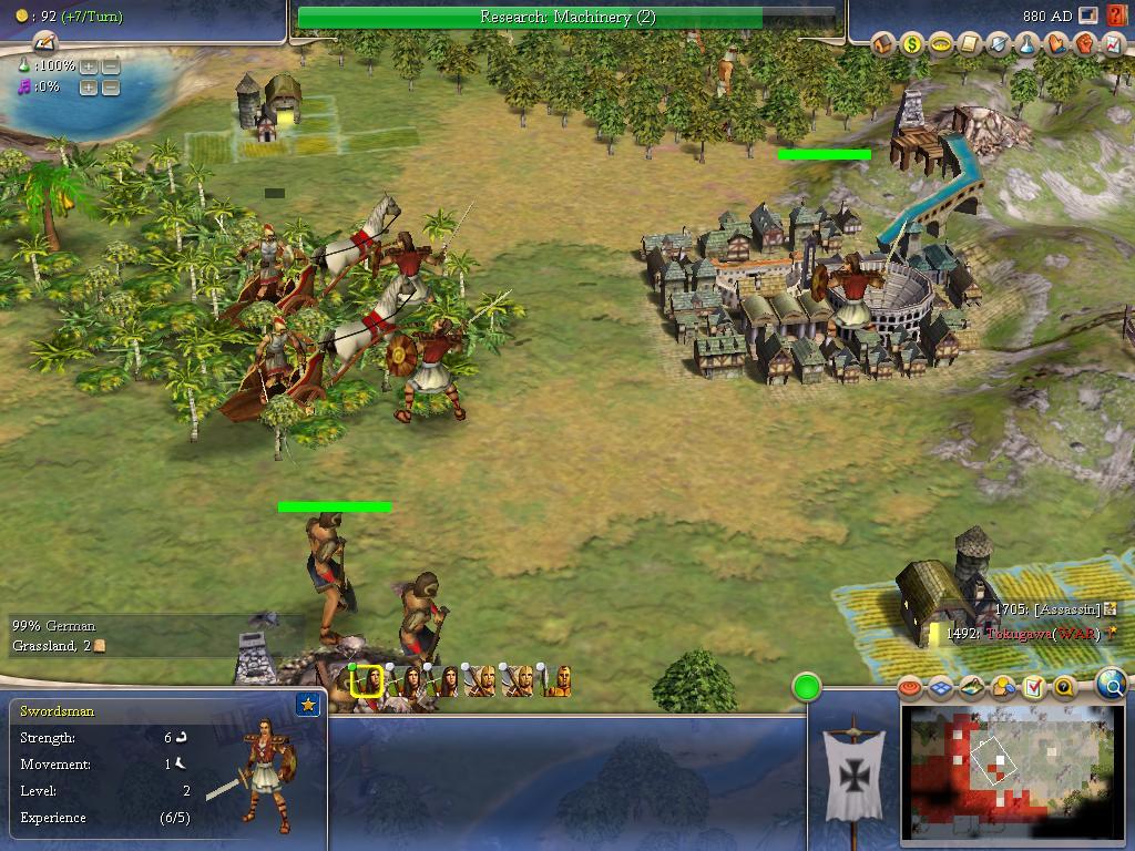 Figure 1: Screenshot of troops and cities in Civilization IV Figure 2: Screenshot of a negotiation in Civilization IV best to use which personality.
