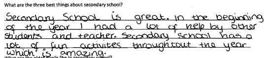 What Our Year 7 Students Say About