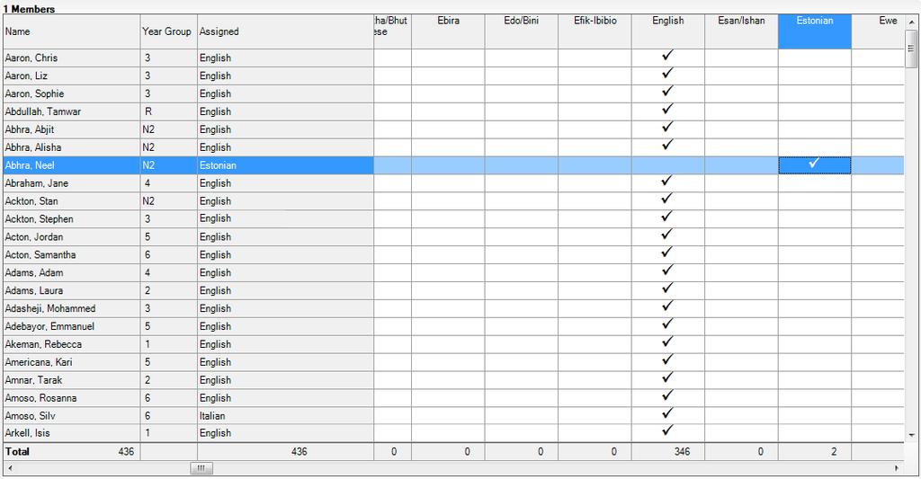 3. Once you have made all the required changes, click the Save button to bulk update the records. Bulk Updating Data for a Selection of Pupils There are two methods for selecting a number of pupils.