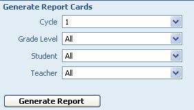 Report Cards for PreK and Kinder Pre-K and Kindergarten Report Cards will be printed every nine weeks.
