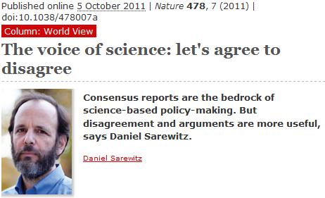 Copernicus Institute Consensus approach IPCC problematic Undue certainty (high error costs!