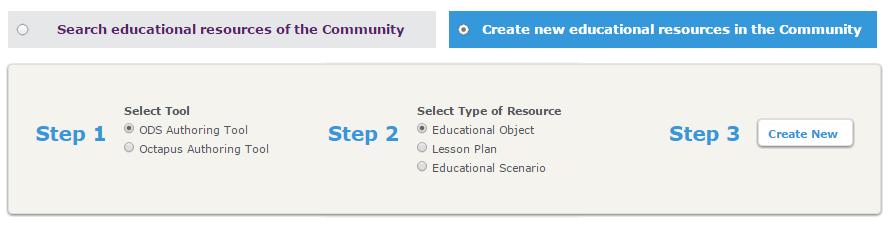 Upload your own educational objects 1. Visit the community 2. Click on 4.