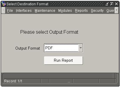 The output option box