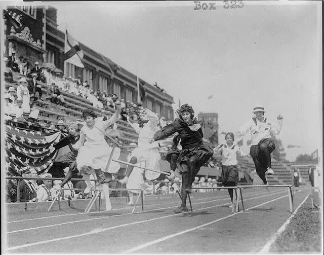GRADE 5: MODULE 3A: UNIT 1: LESSON 1 Images and Text for Gallery Walk Women Hurdlers Women Competing in Low Hurdle Race, Washington D.C. Prints and Photographs Division, Library of Congress.